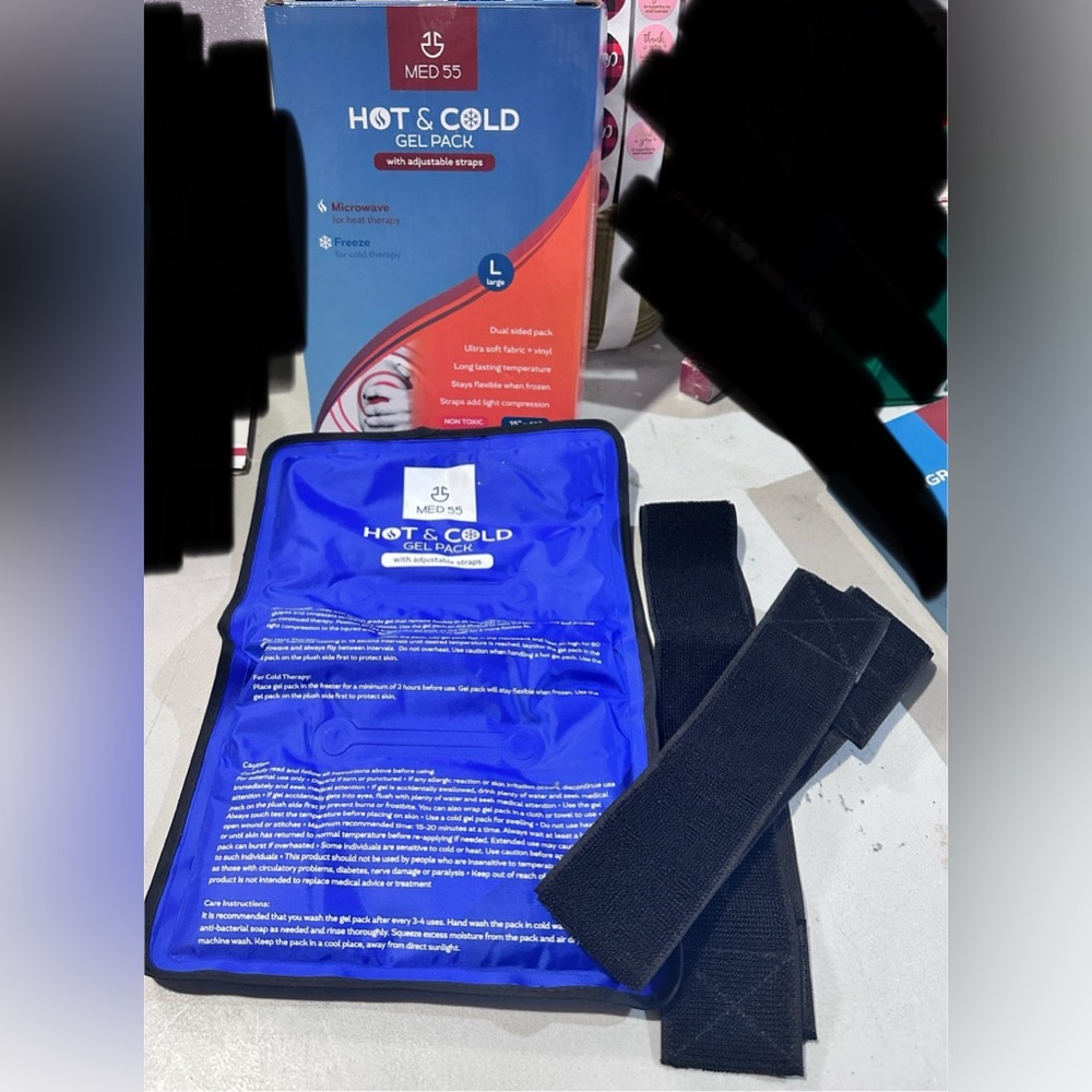 Gel Ice Pack for Injuries Reusable Gel - Hot & Cold Pack